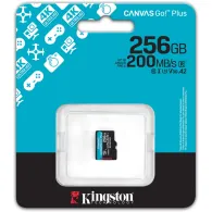 Karta microSD Kingston 256GB Canvas Go Plus + adapter SDCG4/256GBSP - Class 10, UHS-I, U3, V30, A2