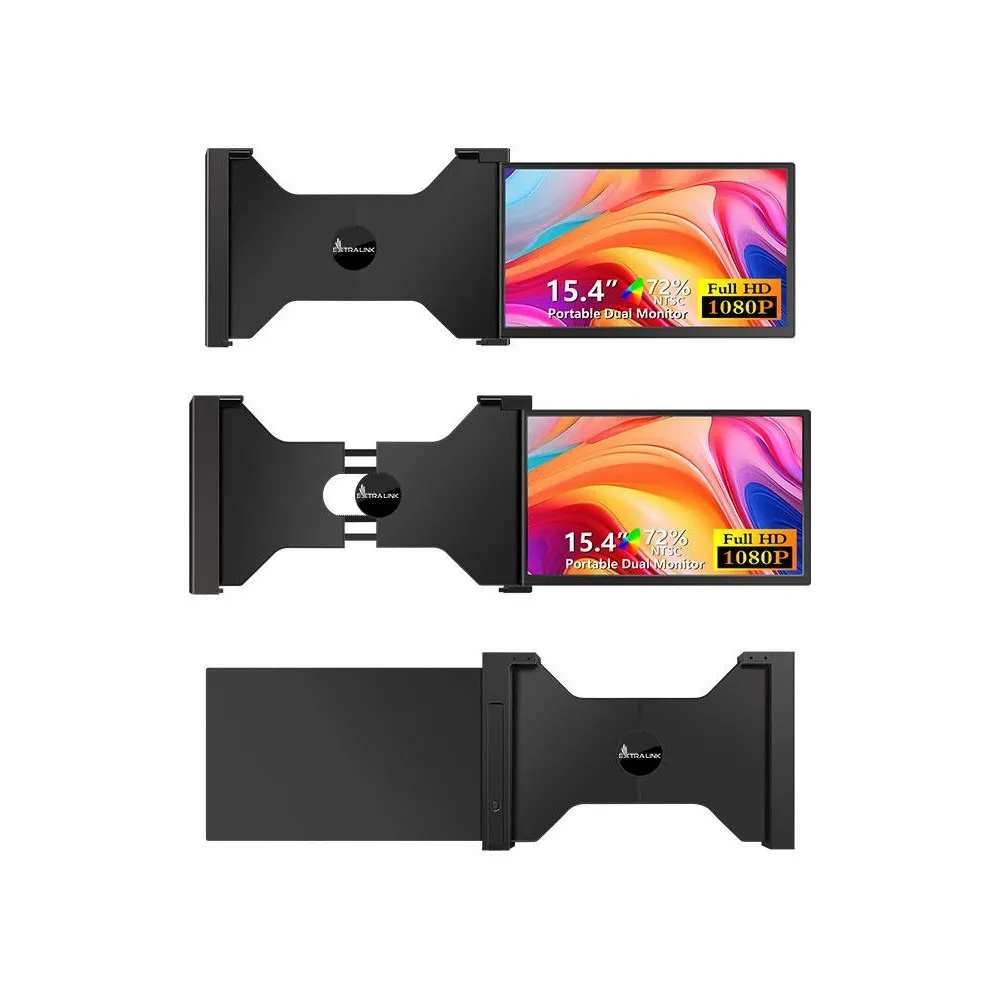 Monitor Extralink EX.21618 - 15,4"/1920x1080 (Full HD)/IPS/25 ms/USB-C/Srebrny - zdjęcie