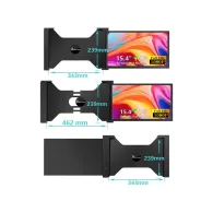 Monitor Extralink EX.21618, 15,4", 1920x1080 (FHD), IPS, 25 ms, USB-C, Srebrny | Sklep ITnes.pl, IT for BUSINESS