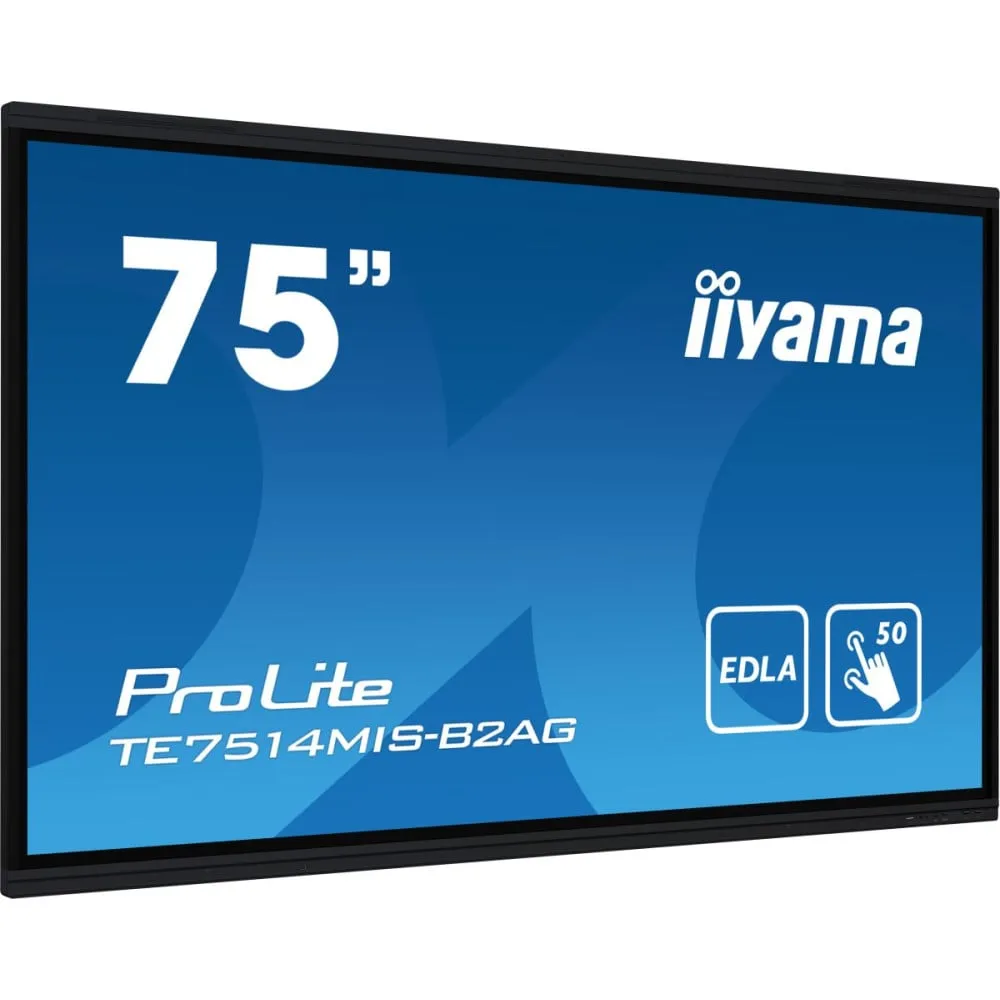 Monitor iiyama ProLite TE7514MIS-B2AG X - 74,5"/3840x2160 (4K)/VA/8 ms/dotykowy/USB-C/Czarny