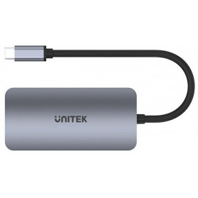Stacja dokująca Unitek uHUB P5 Trio 5-in-1 USB-C D1051A - Kolor srebrny, Czarny - zdjęcie 3