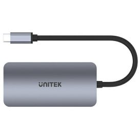 Stacja dokująca Unitek uHUB P5 Trio 5-in-1 USB-C D1051A - Kolor srebrny, Czarny