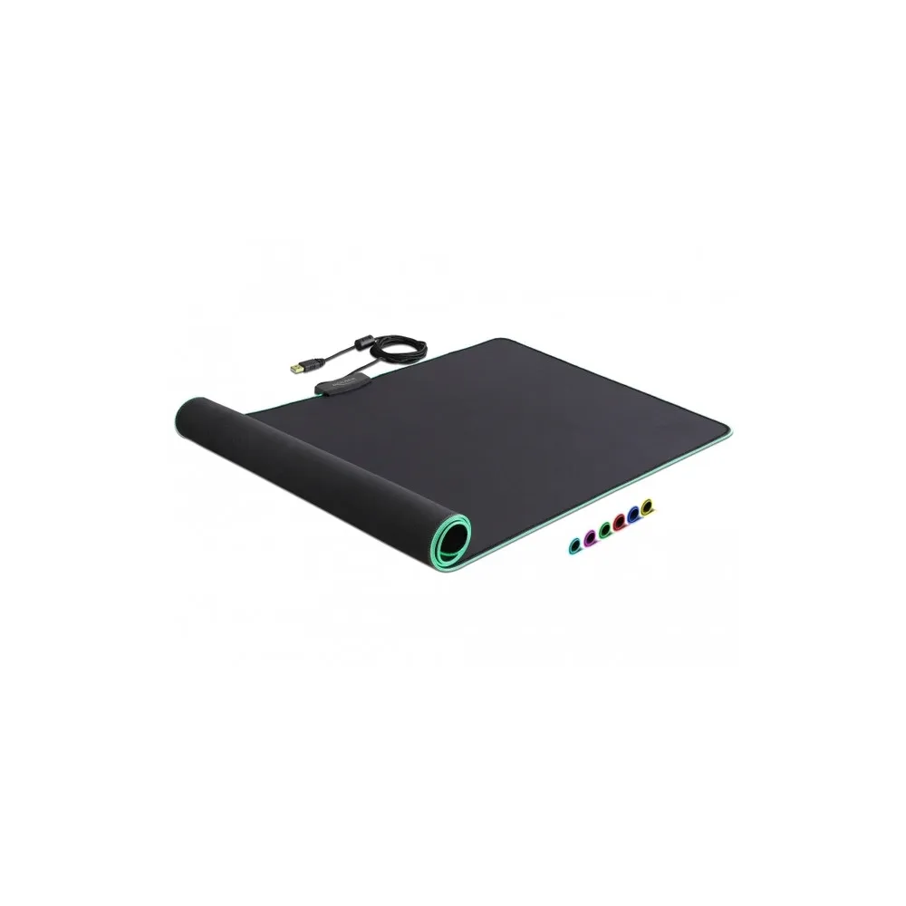 Delock 12556 PODKŁADKA POD MYSZ DELOCK RGB PODŚWIETLANA CZARNA 900X400MM | Sklep ITnes.pl - IT for BUSINESS