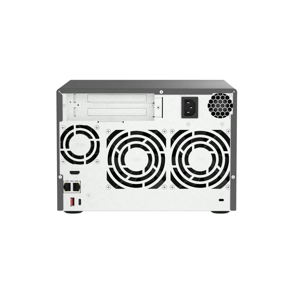 Zdjęcie produktu Serwer NAS QNAP Tower TVS-H674-I5-FWDN - Tower/Intel Core i5-12400/64 GB RAM/4 TB/2 TB cache/6 wnęk/2 x M.2/hot-swap/3 lata CI