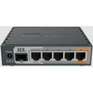 Router MikroTik hEX S RB760IGS, Dual Core 880MHz CPU, 256MB RAM, 5x 1000Mbps RJ45, 1x 1000Mbps SFP, USB, 1x PoE-out, RouterOS | 