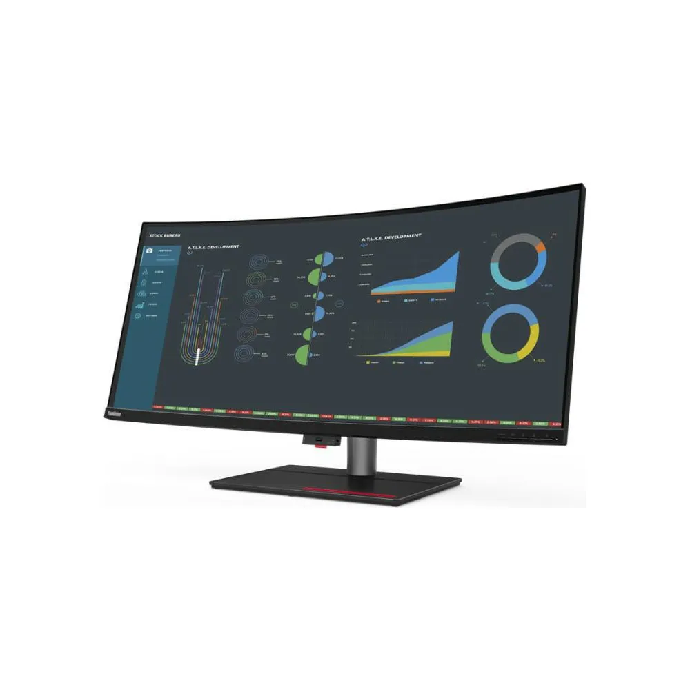 Monitor Lenovo ThinkVision P40w-20 62C1GAT6EU - 39,7"/5120x2160 (UW5K)/75Hz/21:9/zakrzywiony/IPS/HDR/6,000 ms/USB-C/Czarny - zdjęcie