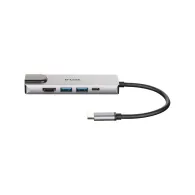 Replikator portów D-Link 5in1 USB-C DUB-M520 - 2x USB-A 3.0, USB-C, HDMI 1.4, RJ-45, PD 60W