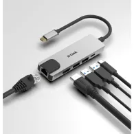 Replikator portów D-Link 5in1 USB-C DUB-M520 - 2x USB-A 3.0, USB-C, HDMI 1.4, RJ-45, PD 60W