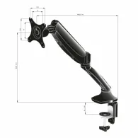 iiyama UCHWYT DS3001C-B1 POJEDYNCZY, REGULOWANA WYSOKOŚĆ, UCHWYT ZE SPRĘŻYNĄ GAZOWĄ | Sklep ITnes.pl - IT for BUSINESS