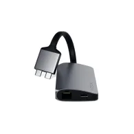 Replikator portów Satechi USB-C Dual Multimedia Adapter ST-TCDMMAM - USB-C, 2x USB-A, 2x HDMI, microSD i SD, Ethernet, Szary