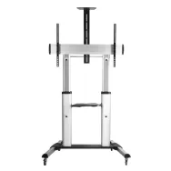 Stojak podłogowy mobilny na monitor Techly LCD/LED/Plazma 60-100" 102734 - 100 kg/2 półki/Szary/Czarny | Sklep ITnes.pl - IT for