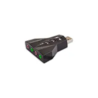 Karta dźwiękowa zewnętrzna Savio AK-08, 1 x USB, 2 x Mini Jack 3.5 mm, Virtual 7.1, Czarna | Sklep ITnes.pl, IT for BUSINESS