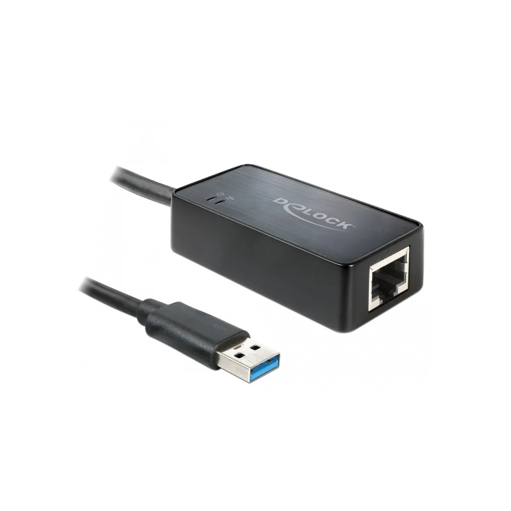 Zewnętrzna karta sieciowa LAN Delock 62121 USB-A do RJ-45, 50 cm, USB 3.0, 10|100|1000 Mbps, Czarna | Sklep ITnes.pl, IT for BUS