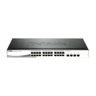 Switch zarządzalny D-Link DGS-1210-24P/E, 24x 100|1000Mbps RJ45 PoE, 4x 1Gbps SFP|RJ45 combo, budżet mocy 193 W | Sklep ITnes.pl