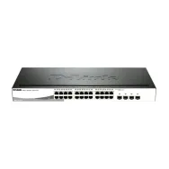 Switch zarządzalny D-Link DGS-1210-24P/E, 24x 100|1000Mbps RJ45 PoE, 4x 1Gbps SFP|RJ45 combo, budżet mocy 193 W | Sklep ITnes.pl