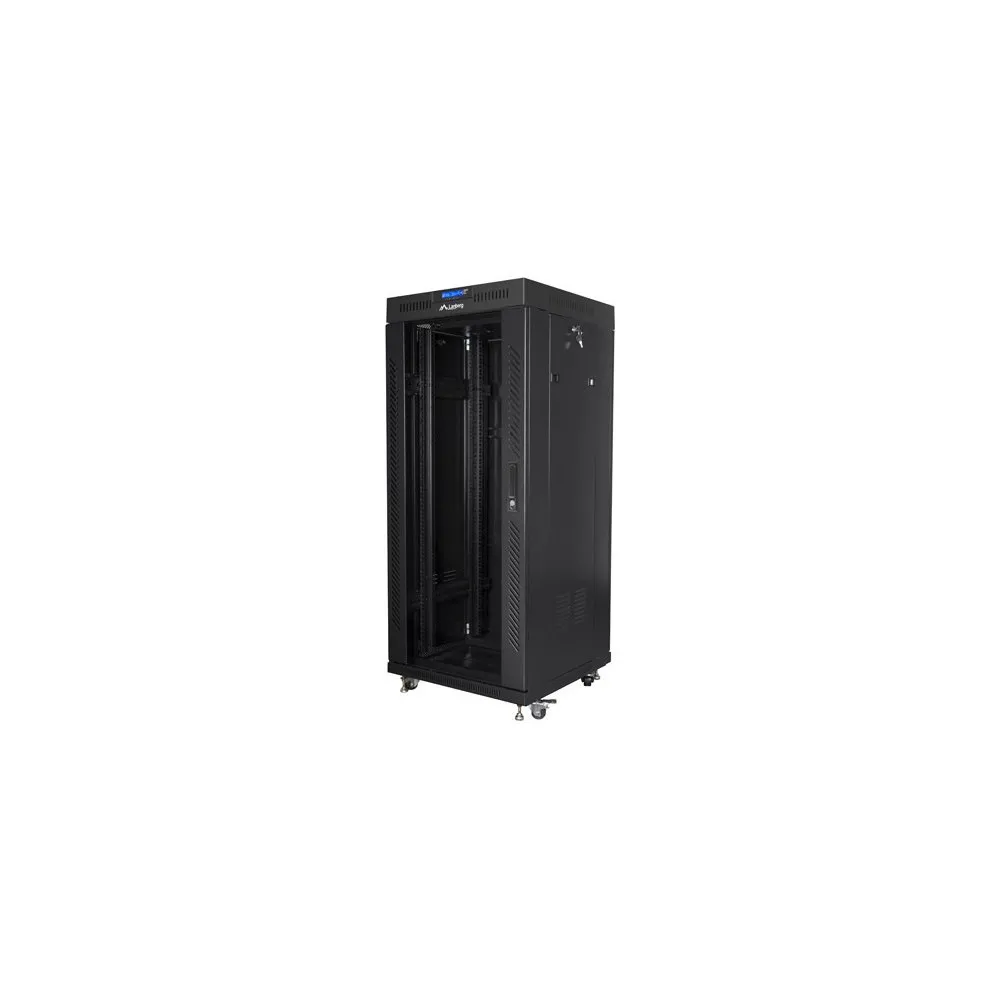 Szafa rack 19" 27U Lanberg FF01-6627-12BL, 600 x 600 x 1461 mm, drzwi szklane | Sklep ITnes.pl, IT for BUSINESS Szafa rack 19" 27U Lanberg FF01-6627-12BL, 600 x 600 x 1461 mm, drzwi szklane | Sklep ITnes.pl, IT for BUSINESS