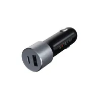 Ładowarka samochodowa Satechi Dual 72W ST-TCPDCCM - USB-C 60W, USB-A 12W, Szara, Czarna