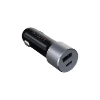 Ładowarka samochodowa Satechi Dual 72W ST-TCPDCCM - USB-C 60W, USB-A 12W, Szara, Czarna