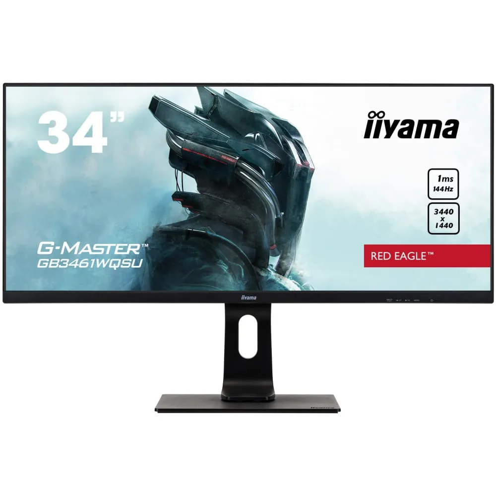 Monitor iiyama G-MASTER Red EagleGB3461WQSU-B1, 34", 3440x1440 (UWQHD), 144Hz, 21:9, IPS, FreeSync, HDR, 1 ms, Czarny | Sklep IT
