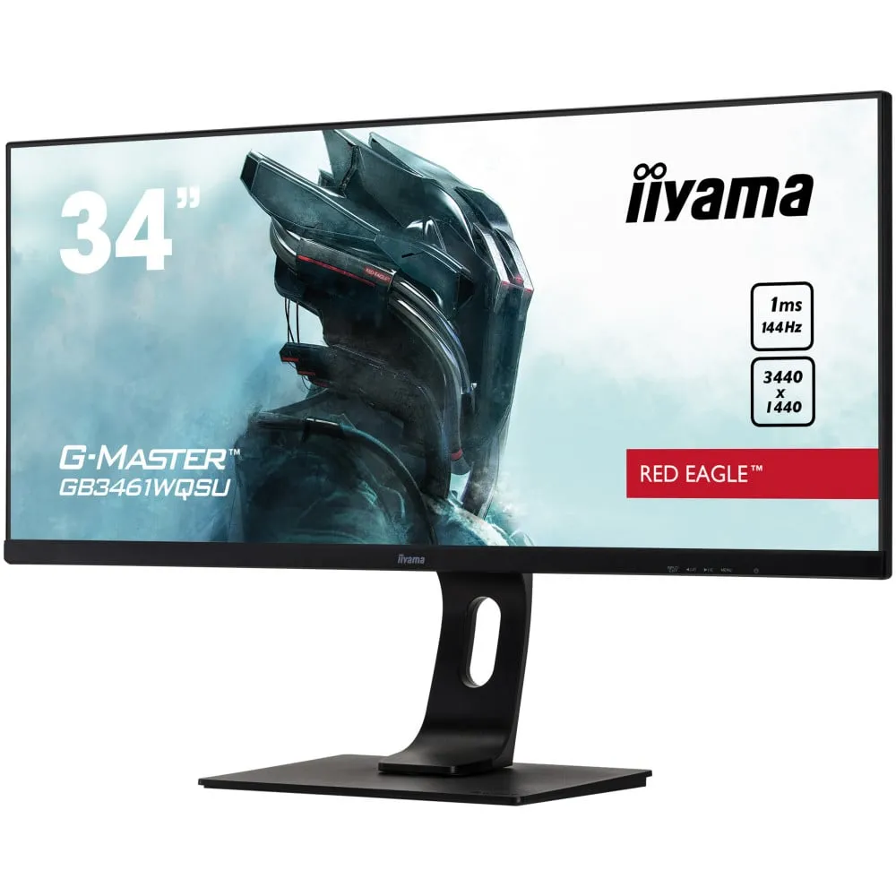 Monitor iiyama G-MASTER Red Eagle GB3461WQSU-B1 - 34"/3440x1440 (UWQHD)/144Hz/21:9/IPS/FreeSync/HDR/1 ms/Czarny - zdjęcie