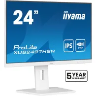 Monitor iiyama ProLite XUB2497HSN-W2, 23,8", 1920x1080 (FHD), 100Hz, IPS, 1 ms, pivot, USB-C, Biały | Sklep ITnes.pl, IT for BUS
