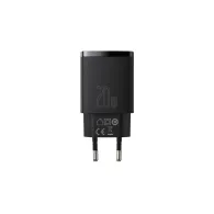 Ładowarka sieciowa Baseus Compact Quick Charger CCXJ-B01 - USB-A, USB-C, 20W, QC3.0, PD 3.0, Czarna