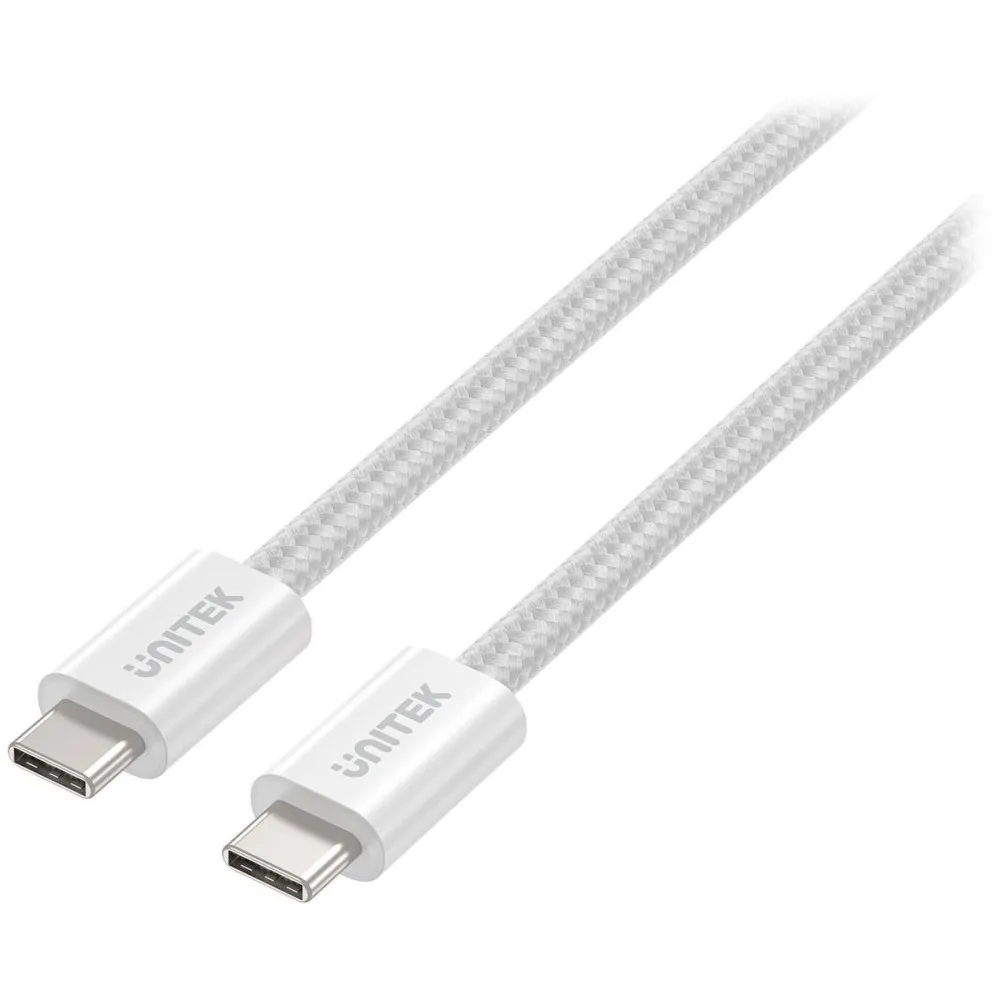 Kabel Unitek USB-C 100W PD C14141AWH01-1M, 1 m, Biały | Sklep ITnes.pl, IT for BUSINESS