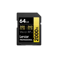 Karta pamięci Lexar SDXC 64 GB Professional 2000x LSD2000064G-BNNNG - UHS-II, 300MB|s|260MB|s, C10, V90, U3