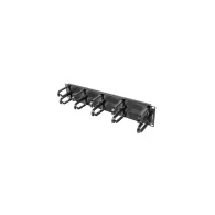 Lanberg ORGANIZER KABLI 19" 2U Z 5 UCHWYTAMI PANEL SZCZOTKOWANY TYP B CZARNY - AK-1204-B | Sklep ITnes.pl - IT for BUSINESS