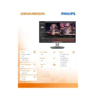 Monitor Philips 328P6AUBREB/00, 32", 2560x1440 (QHD), 60Hz, IPS, 4 ms, pivot, USB-C, Czarny | Sklep ITnes.pl, IT for BUSINESS