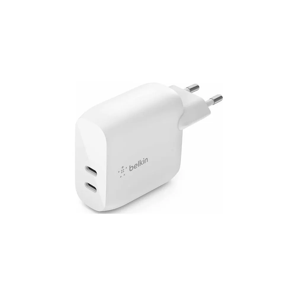 Ładowarka sieciowa Belkin Dual 20W USB-C WCB006VFWH - Biała | Sklep ITnes.pl - IT for BUSINESS