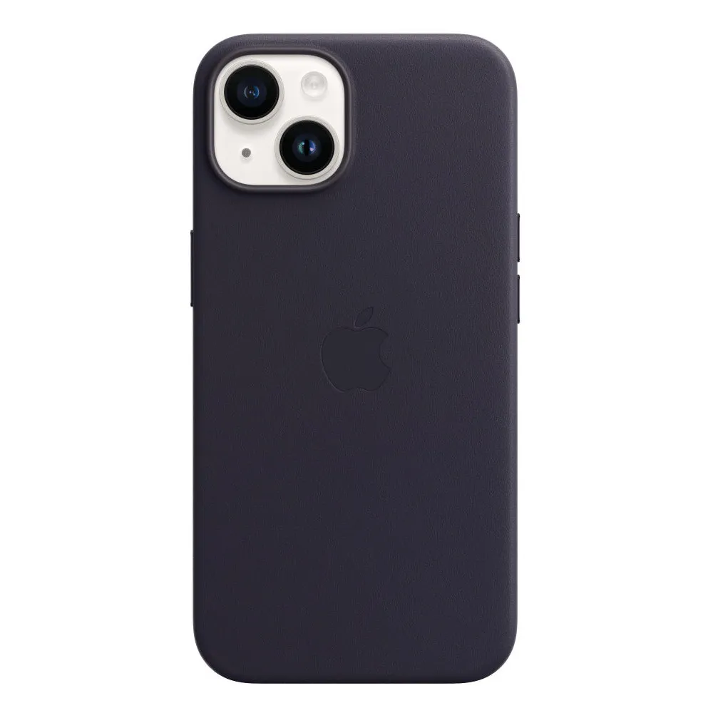 Etui skórzane Apple Leather Case z MagSafe MPP63ZM/A do iPhone 14, Granatowe | Sklep ITnes.pl, IT for BUSINESS