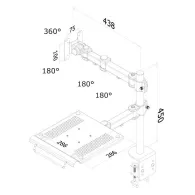 Full Motion and Desk Mount for 10-27" Monitor Screen and Laptop, Height Adjustable, black - FPMA-D960NOTEBOOK | Sklep ITnes.pl -