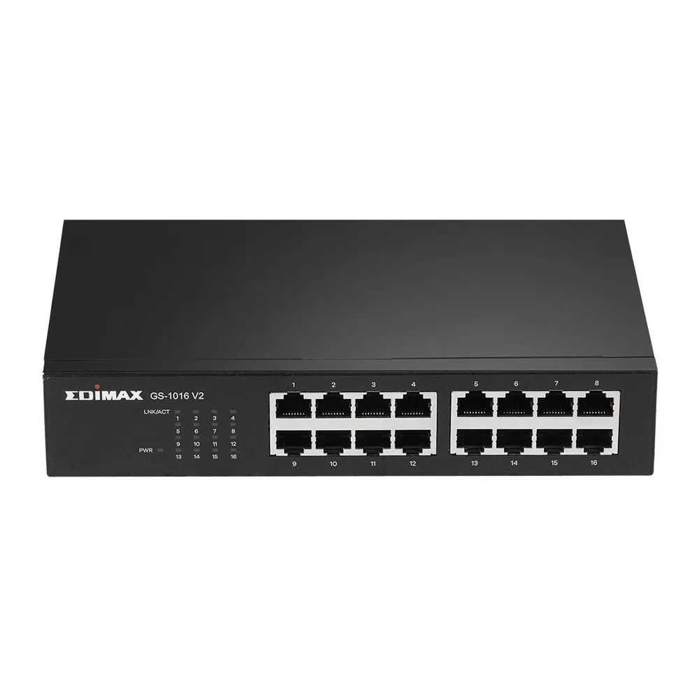 Switch niezarządzalny EDIMAX GS-1016 V2, 16x 100|1000Mbps RJ45, pasywne chłodzenie | Sklep ITnes.pl, IT for BUSINESS