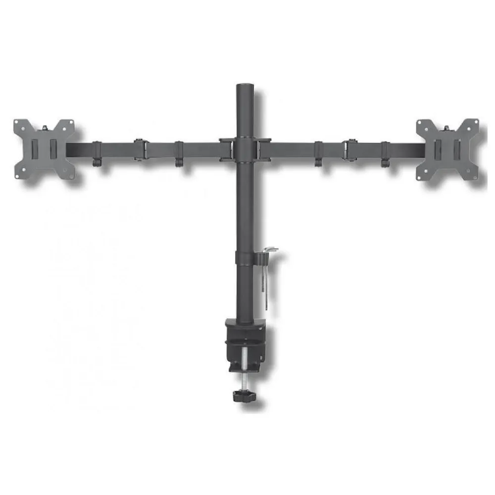 Uchwyt biurkowy na monitory Techly LED/LCD 13-27" - 2 x 10 kg, 2 monitory, Czarny - 027514 | Sklep ITnes.pl - IT for BUSINESS