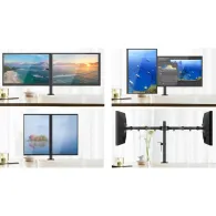 Uchwyt biurkowy na monitory Techly LED/LCD 13-27" - 2 x 10 kg, 2 monitory, Czarny - 027514 | Sklep ITnes.pl - IT for BUSINESS