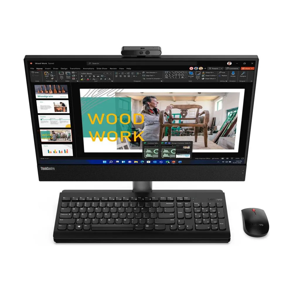 Komputer All-in-One Lenovo ThinkCentre M70a Gen 3 11VL003LPB - i5-12400/21,5" FHD IPS/RAM 8GB/512GB/Czarny/WiFi/DVD/Win 11 Pro/3OS - zdjęcie