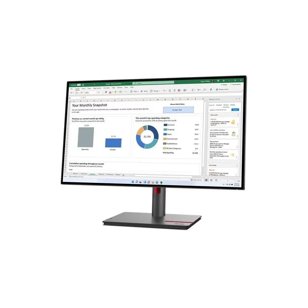 Zdjęcie produktu Monitor Lenovo ThinkVision P27q-30 63A2GAT1EU - 27"/2560x1440 (QHD)/60Hz(Typical)/75Hz(Max)Hz/IPS/HDR/6,000 ms/pivot/Czarny