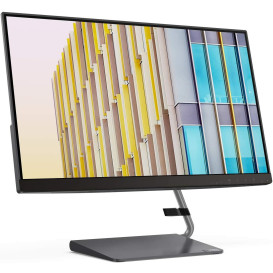 Monitor Lenovo Q24h-10 66A8GAC6EU - 23,8", 2560x1440 (QHD), 75Hz, IPS, FreeSync, 14 ms, USB-C, Szary - zdjęcie 1
