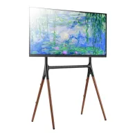 Stojak podłogowy na monitor Techly LCD/LED/Plazma 49-70" 107241 - 40 kg/Drewno/Czarny/Brązowy | Sklep ITnes.pl - IT for BUSINESS