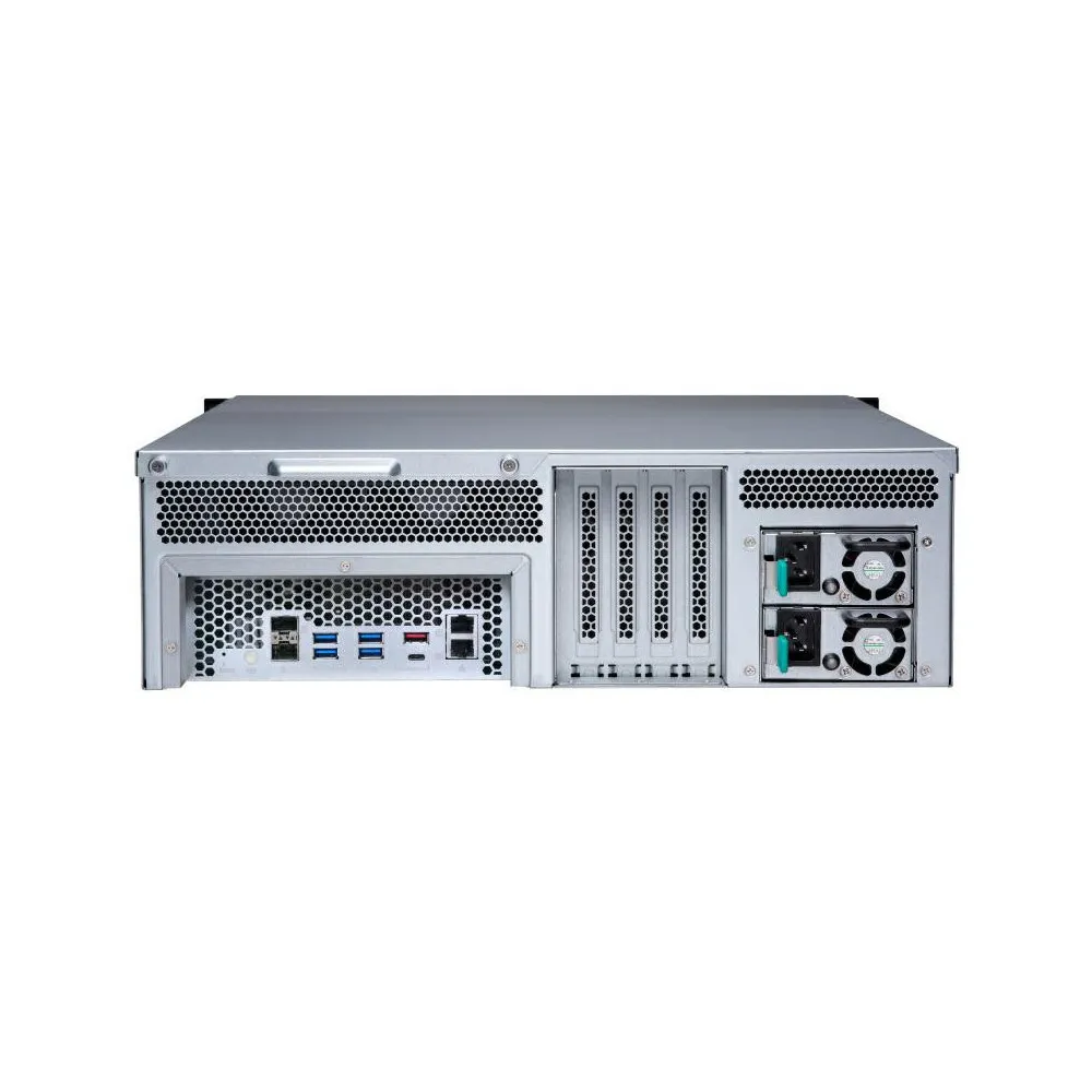 Serwer NAS QNAP Rack TS-1677XU-RP-1200-4G - Rack (3U)/AMD Ryzen 3 1200/4 GB RAM/16 wnęk/hot-swap/2 lata Carry-in - zdjęcie