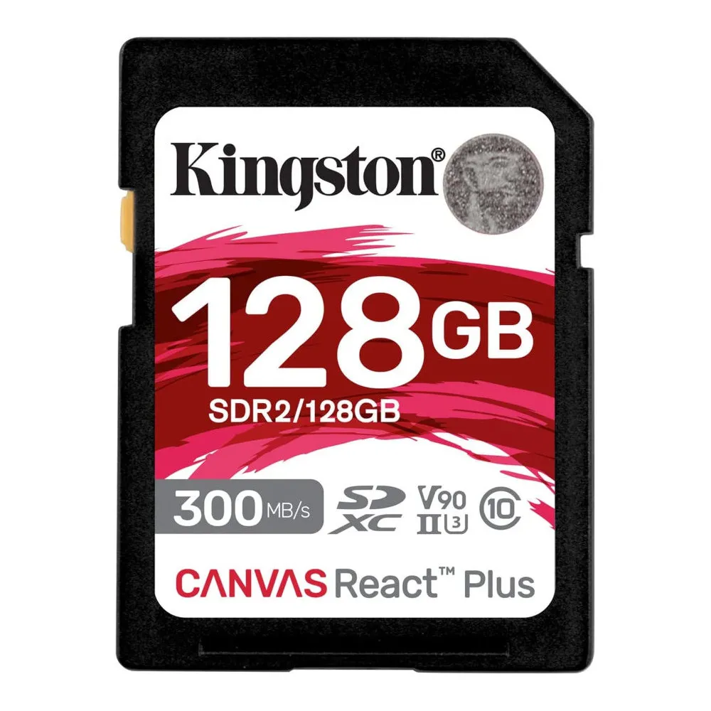 Karta pamięci Kingston 128GB Canvas React Plus 300R/260W UHS-II U3 + c