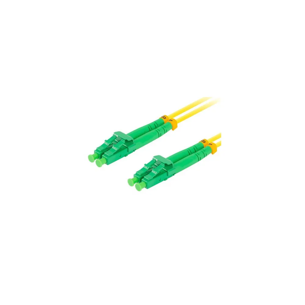 Patchcord światłowodowy Lanberg FO-LALA-SD11-0020-YE, duplex, złącza LC|APC-LC|APC, jednomodowy, długość 2m | Sklep ITnes.pl, IT