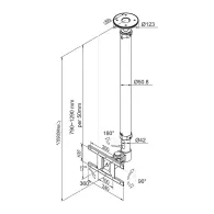 Uchwyt sufitowy do monitorów Neomounts by Newstar 10"-30"  FPMA-C100WHITE - Biały