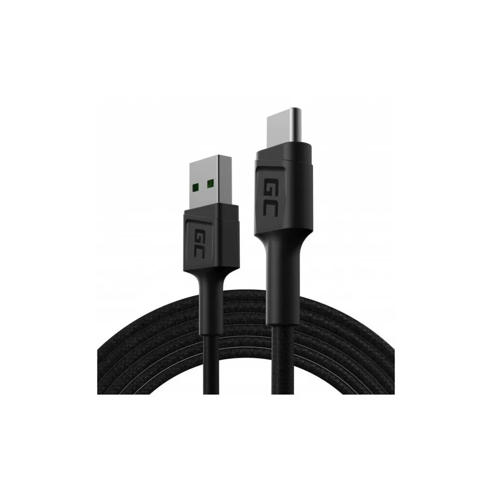 Kabel Green Cell PowerStream USB-C do USB-A KABGC19, 200cm, Ultra Charge QC 3.0, Czarny | Sklep ITnes.pl, IT for BUSINESS