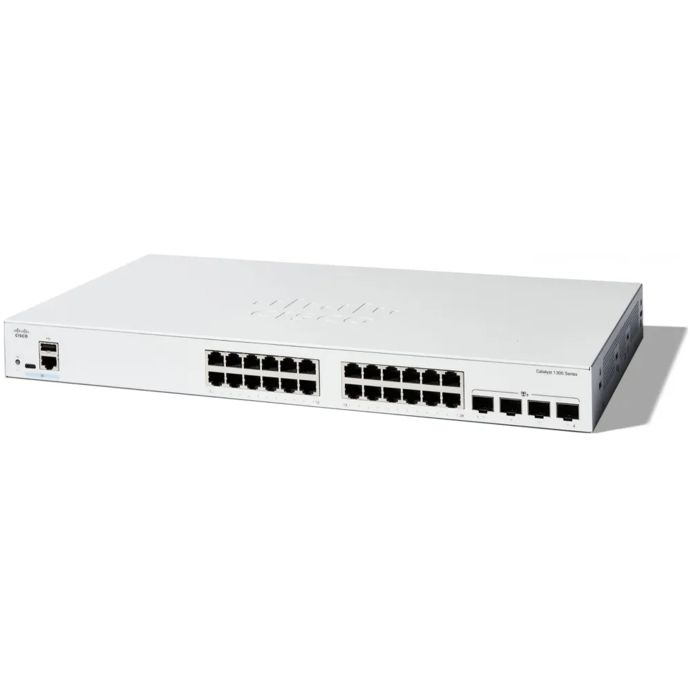 Switch zarządzalny Cisco Catalyst C1300-24T-4G, 24x 100|1000Mbps RJ45, 4x 1GbE SFP | Sklep ITnes.pl, IT for BUSINESS