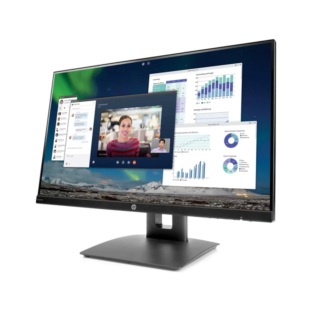 Zdjęcie produktu Monitor HP VH240a 1KL30AA - 23,8"/1920x1080 (Full HD)/60Hz/IPS/5 ms/pivot/Czarny