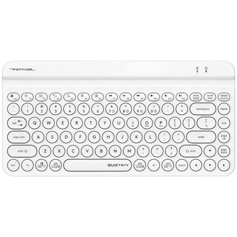 Klawiatura bezprzewodowa A4Tech FBK30 A4TKLA47187 - 2,4 GHz, Bluetooth, Biała