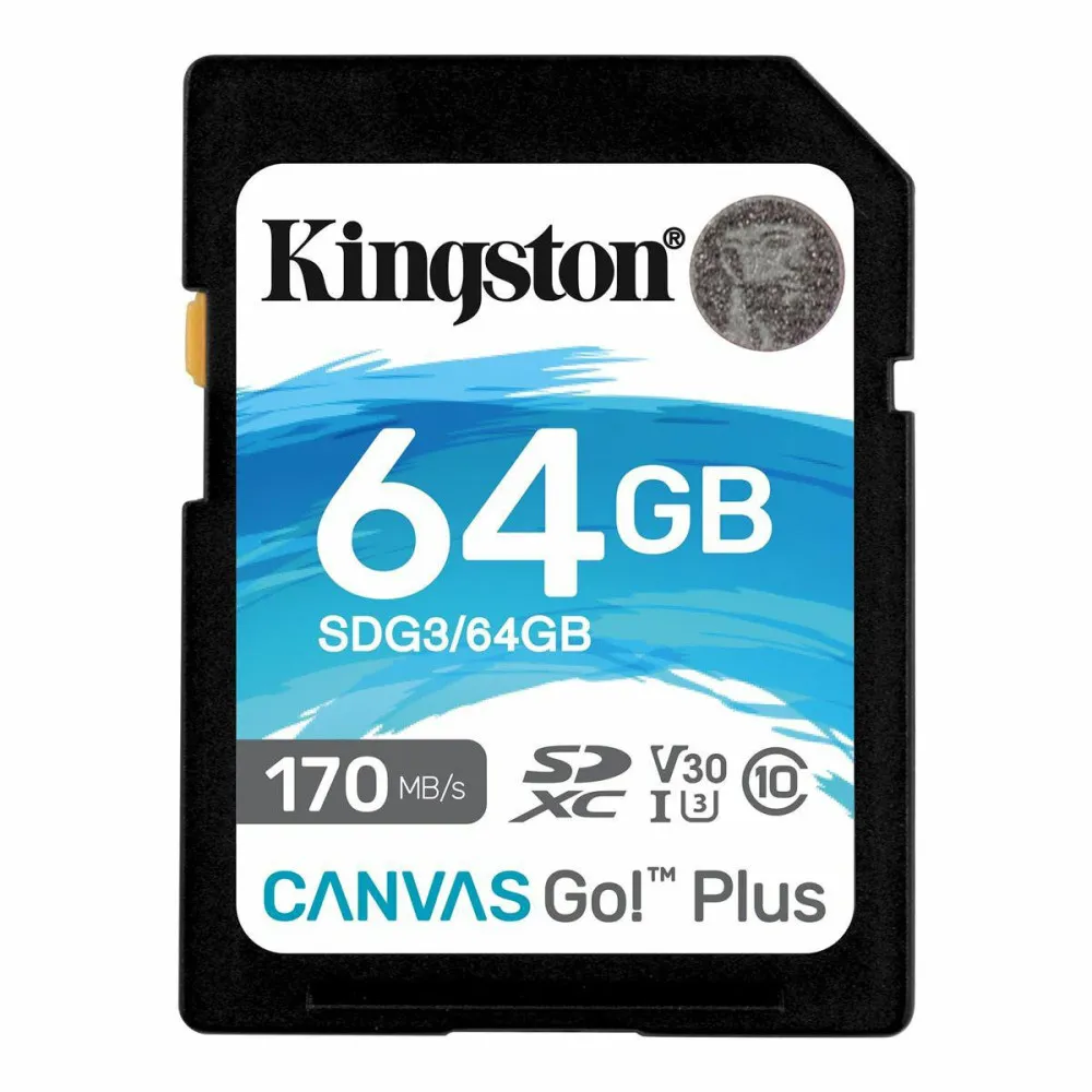 Karta microSD Kingston 64GB Canvas Go Plus 170/70MB/s CL10 U3 V30 - SDG3/64GB | Sklep ITnes.pl - IT for BUSINESS