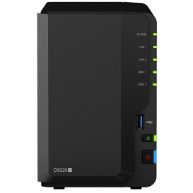 Serwer NAS Synology Desktop Plus DS220NC - Tower, Intel Celeron J4025, 6 GB RAM, 2 TB, 2 wnęki, 2 lata Door-to-Door - zdjęcie 3
